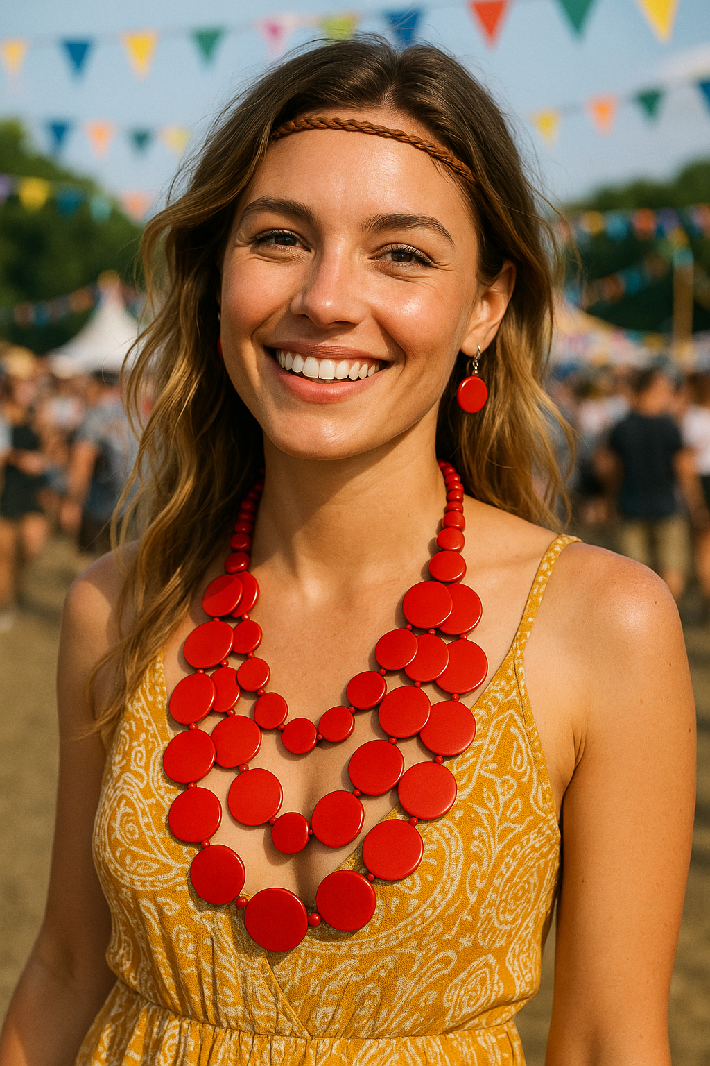 BOHEMIAN WOODEN TRIBAL NECKLACE - HANDCRAFTED - JAG Universal Collection