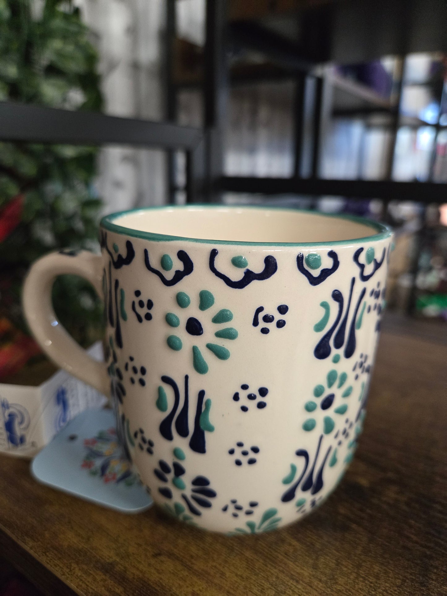 TURKISH HAND PAINTED CERAMICS MUG - WHITE