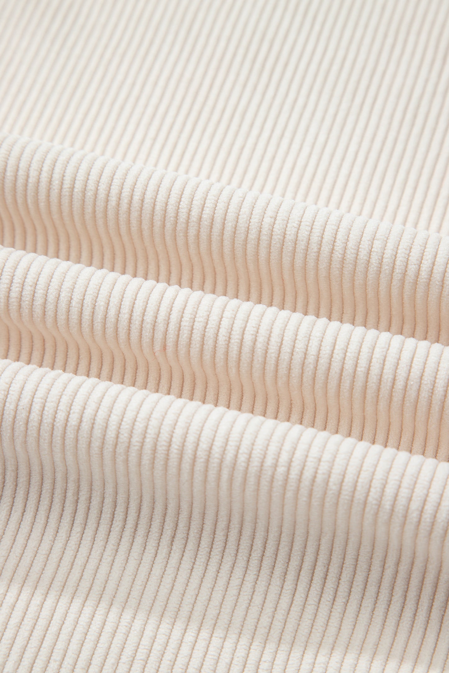 Women’s Corduroy Drawstring Lounge Pants –White High-Waisted Soft Casual Trousers