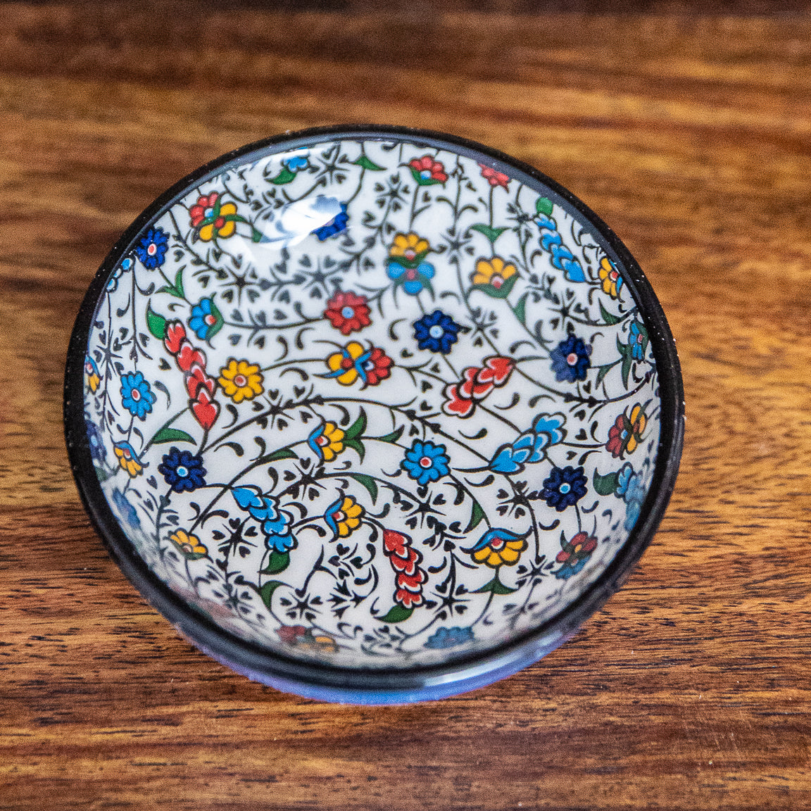 TURKISH DIP/ CHARCUTERIE BOWL - HAND PAINTED POTTERY - JAG Universal Collection