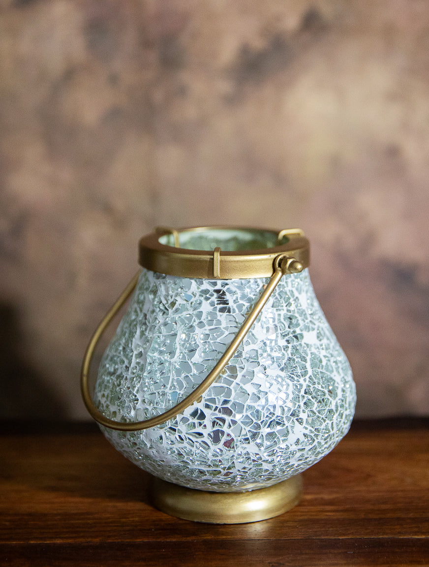 GLASS MOSAIC HAND CRAFTED VOTIVE CANDLE HOLDER - JAG Universal Collection