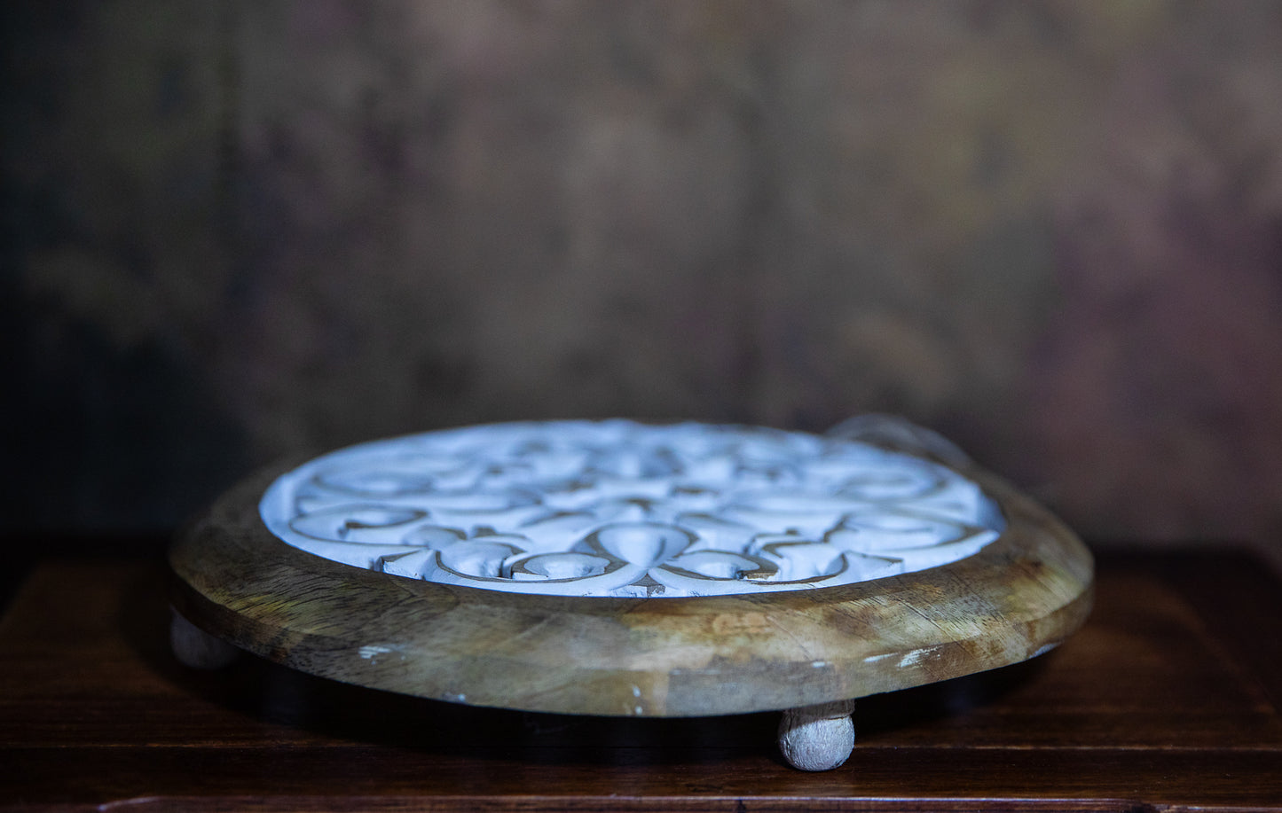 Wooden Hand Carved Trivet