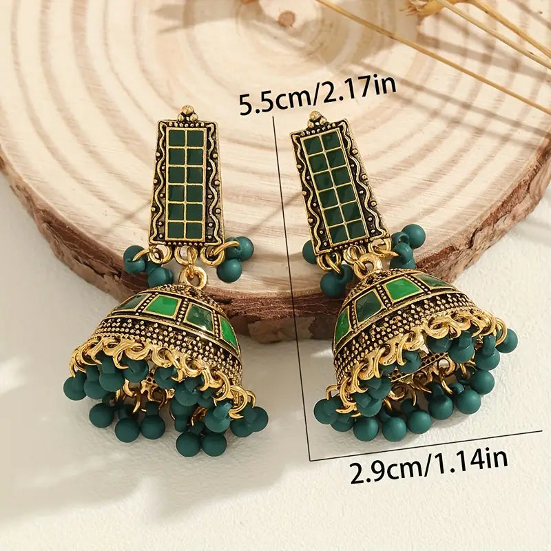 ENCHANTED EMERALD JHUMKA EARRINGS