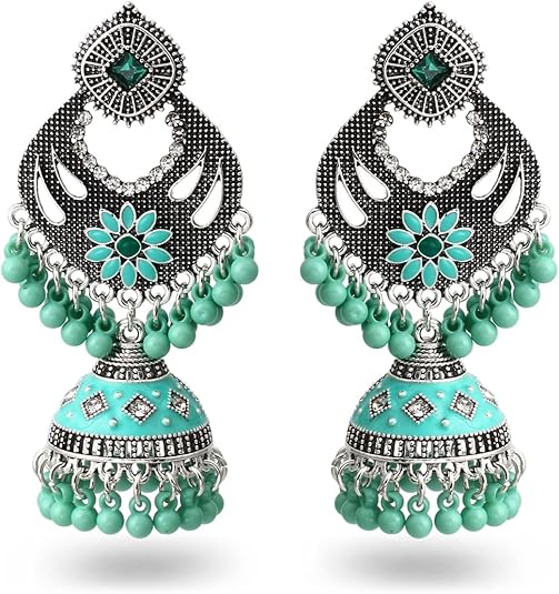 INDIAN JHUMKA DANGLE EARRINGS - JAG Universal Collection