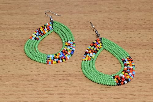 AFRICAN MAASAI BEADED EARRINGS - JAG Universal Collection