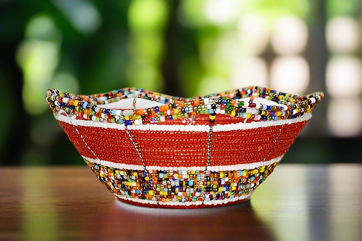 AFRICAN BEADED BOWLS - HANDCRAFTED - JAG Universal Collection