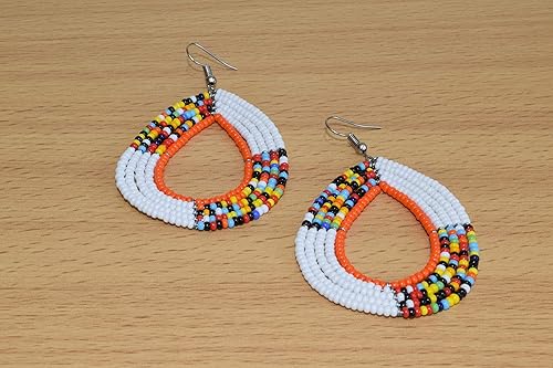 AFRICAN MAASAI BEADED EARRINGS - JAG Universal Collection