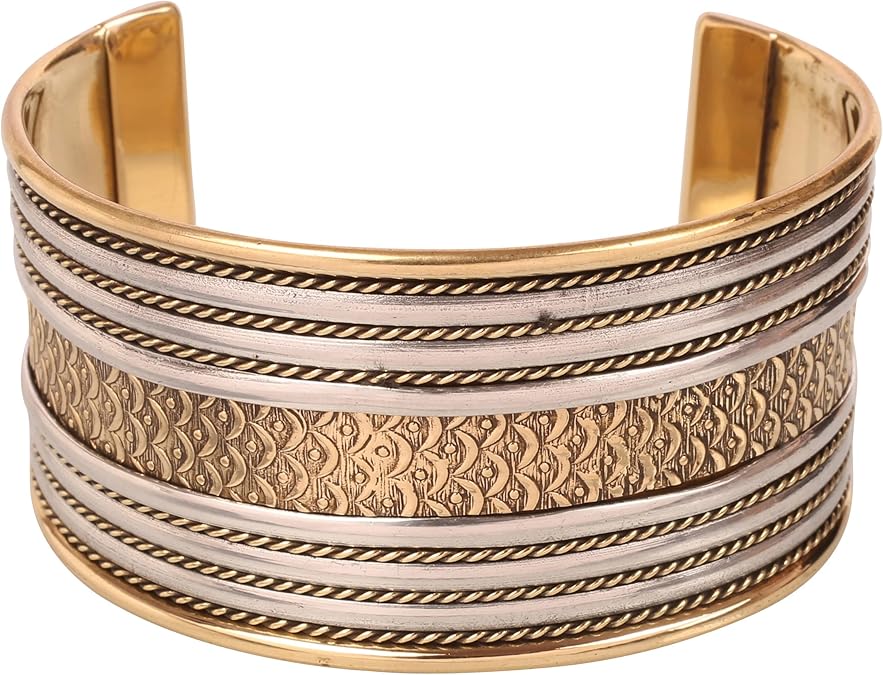BRASS ETHNIC CUFF BRACELET - JAG Universal Collection