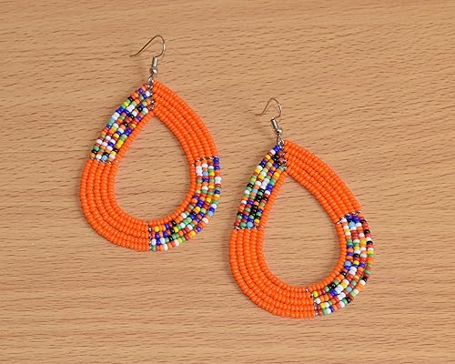 AFRICAN MAASAI BEADED EARRINGS - JAG Universal Collection