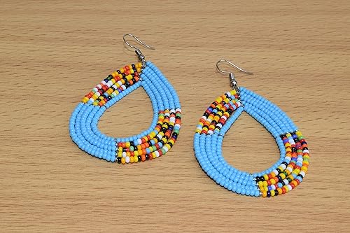 AFRICAN MAASAI BEADED EARRINGS - JAG Universal Collection