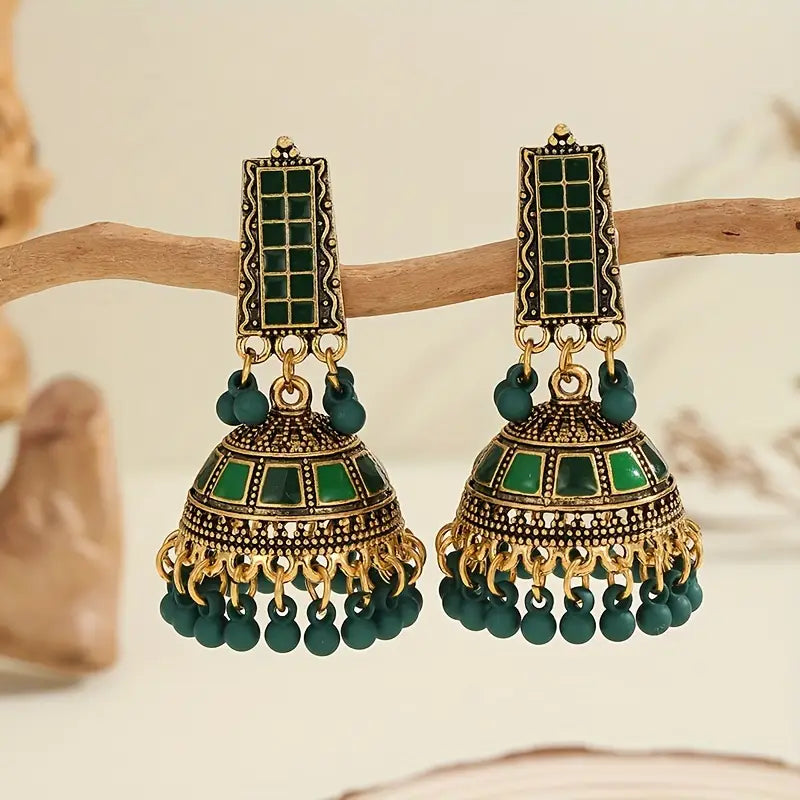 ENCHANTED EMERALD JHUMKA EARRINGS