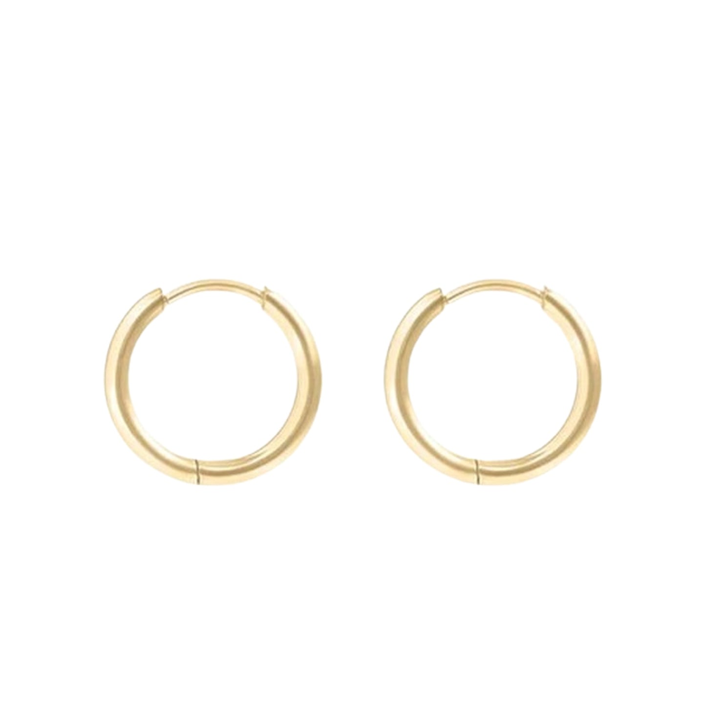 18K Gold PVD Mini Huggie Hoop Earrings – 10mm Classic Everyday Hoops