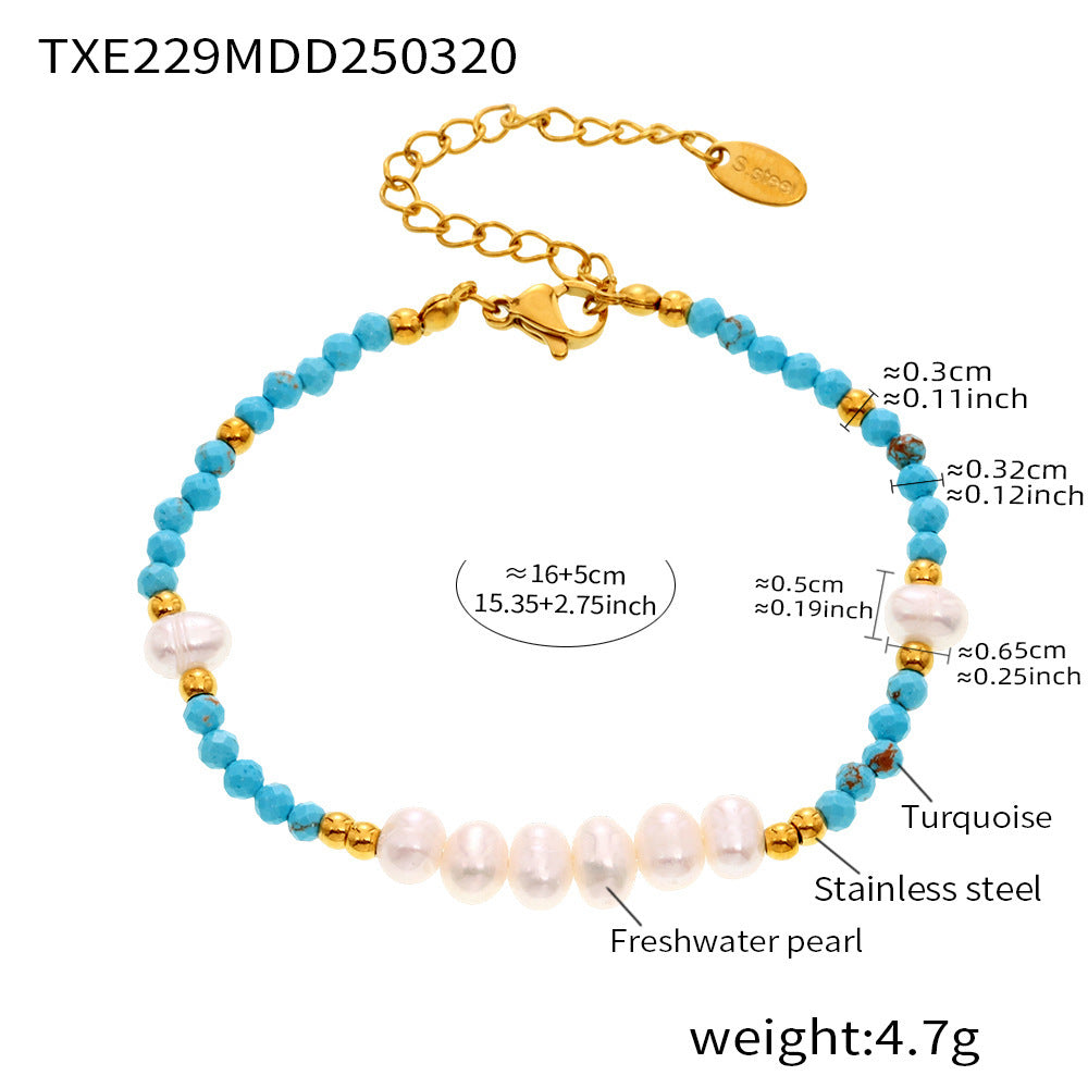 Coastal Turquoise & Freshwater Pearl Jewelry Collection | Necklace or Bracelet