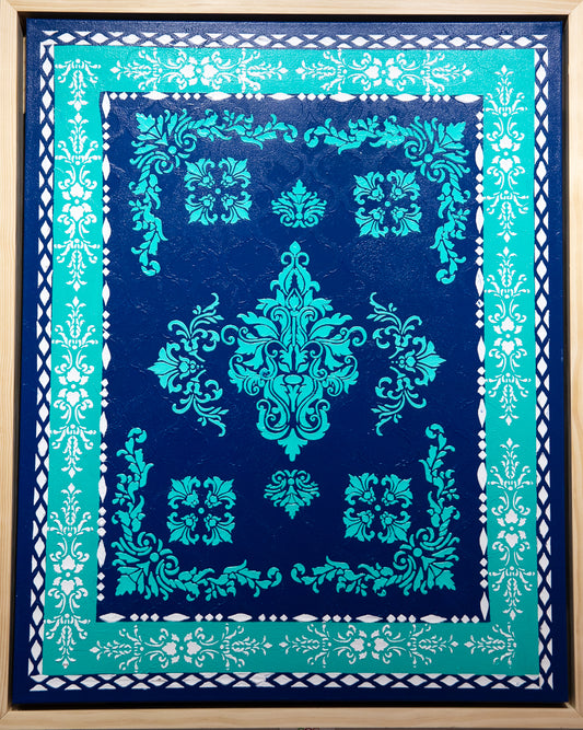 Moroccan Nightfall - 30" x 24" Mixed Media Painting