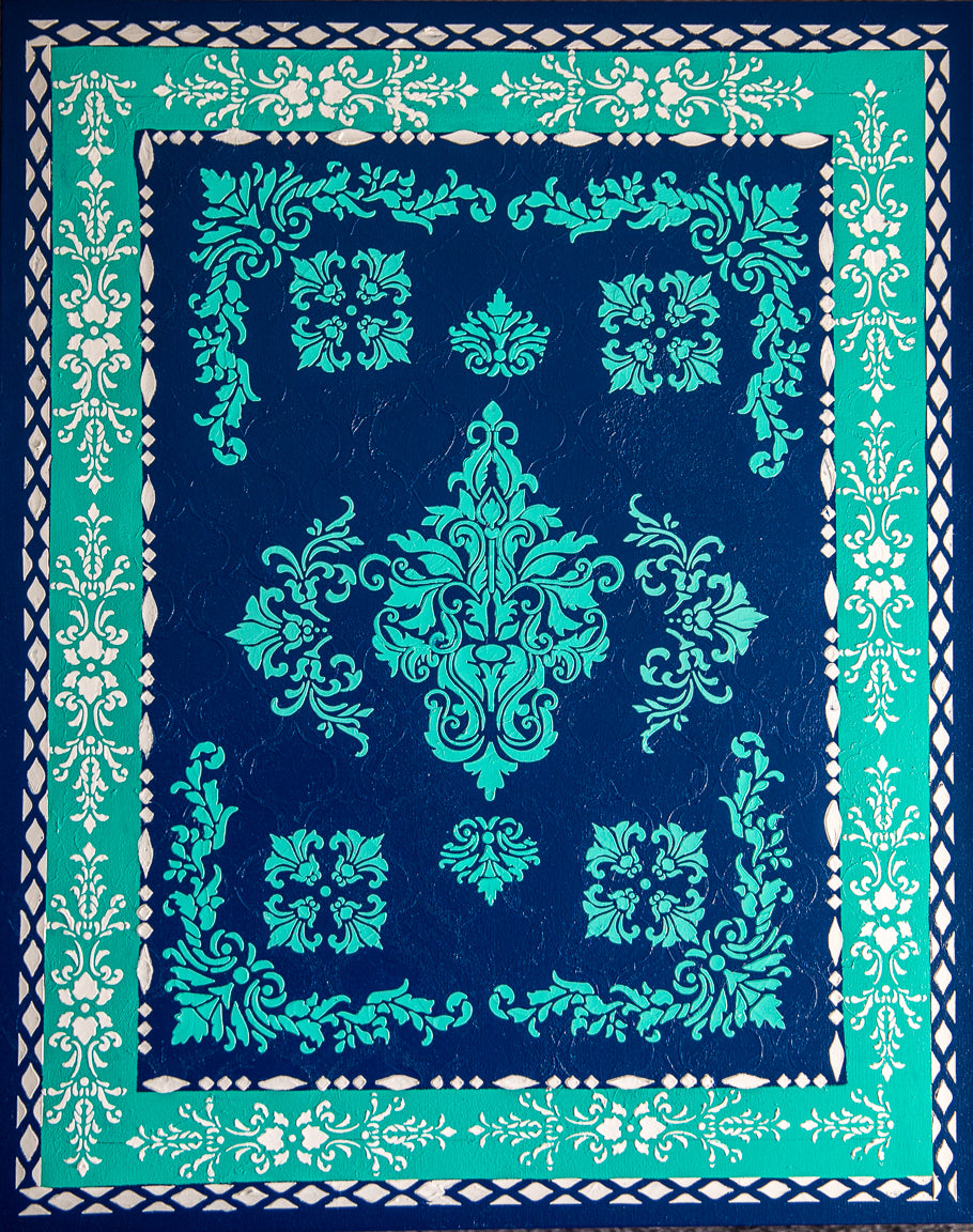 Moroccan Nightfall - 30" x 24" Mixed Media Painting SOLD