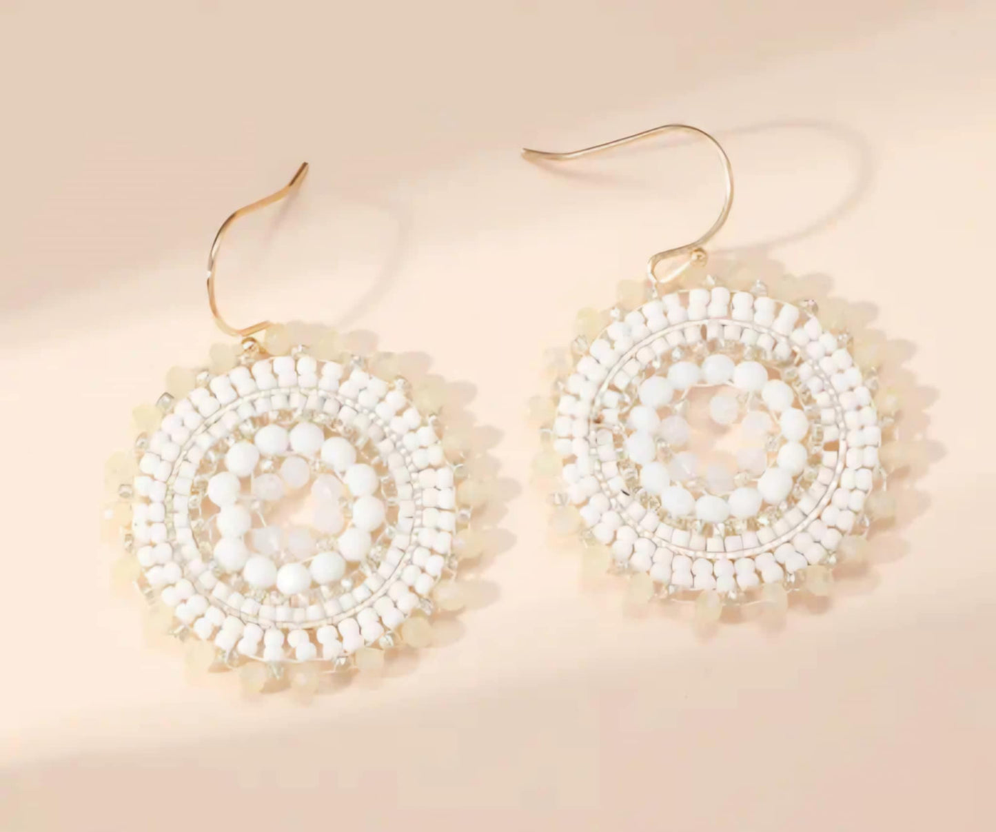 AFRICAN BEADED HANDCRAFTED ROUND EARRINGS - JAG Universal Collection