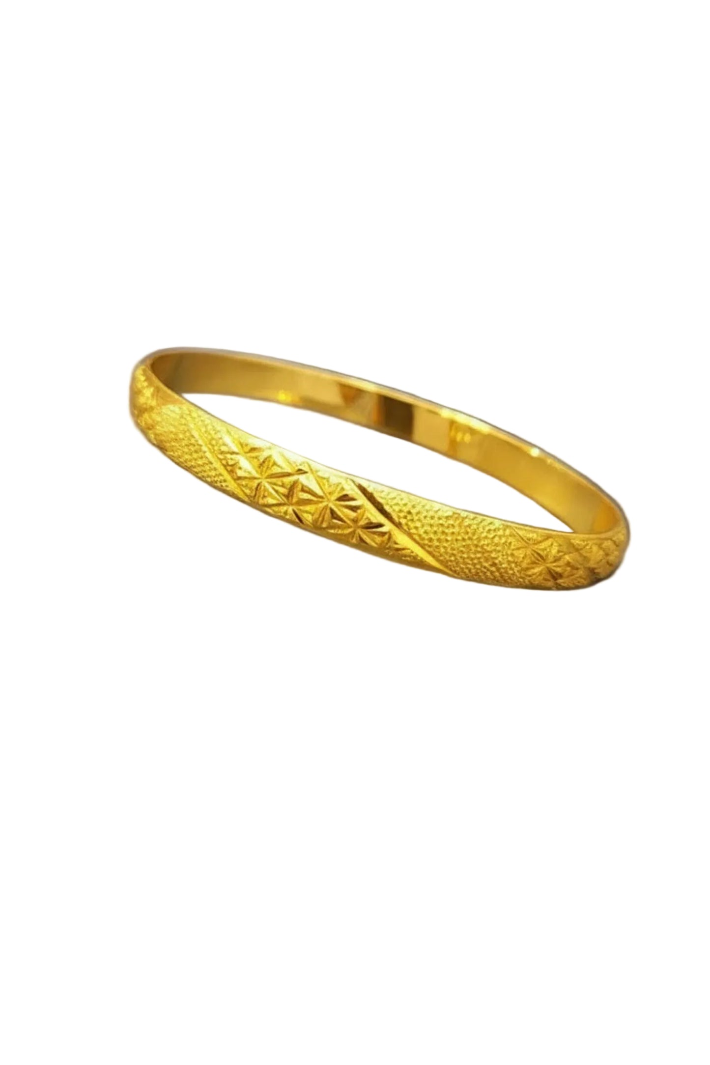 24K Gold Plated Dubai Style Cuff Bracelet – 2 Piece Set