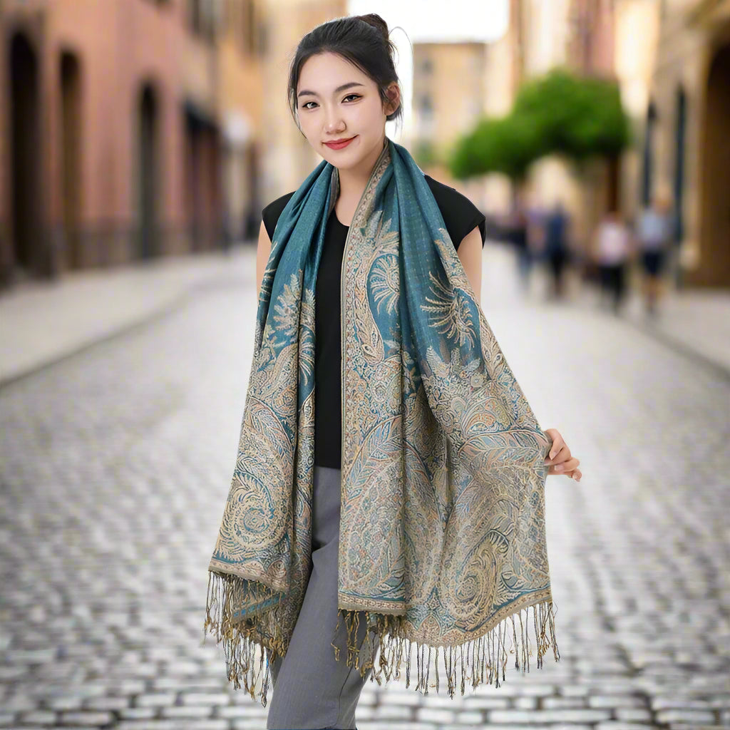 PAISLEY PRINT, ORIENTAL DESIGNS PASHMINA SCARVES/ SHAWLS - JAG Universal Collection