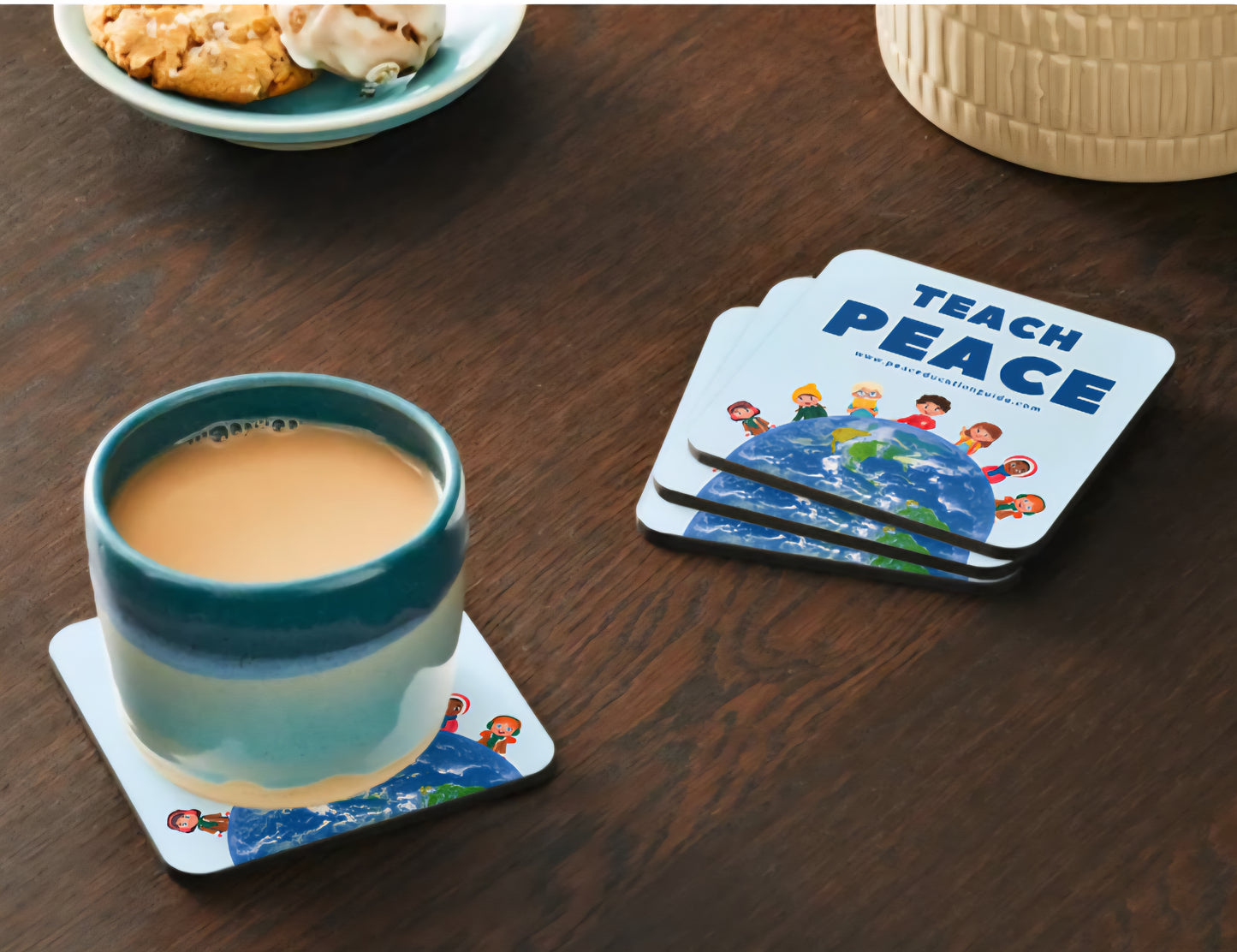 TEACH PEACE Coasters