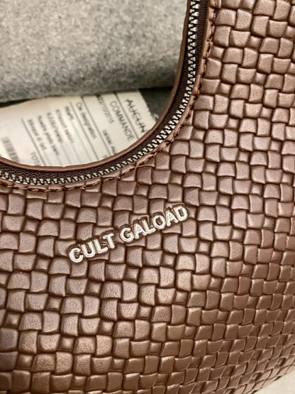Texture PU Leather Shoulder Bag