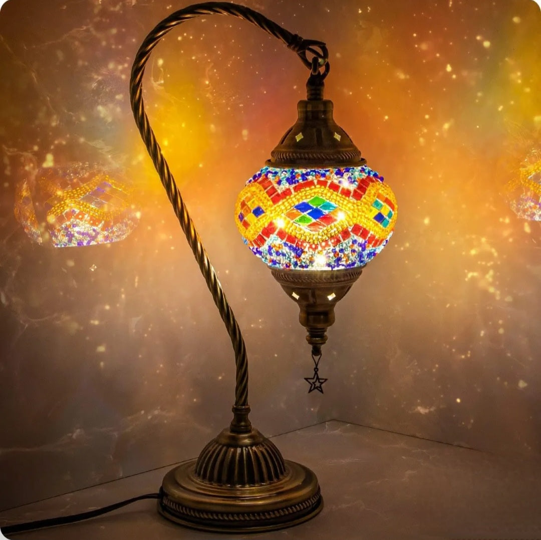 TURKISH MOSAIC SWAN NECK LAMPS