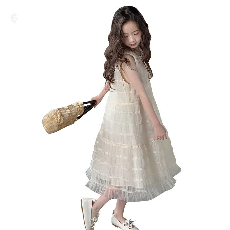 Girls' Dress Sleeveless Tank Dress for Children
