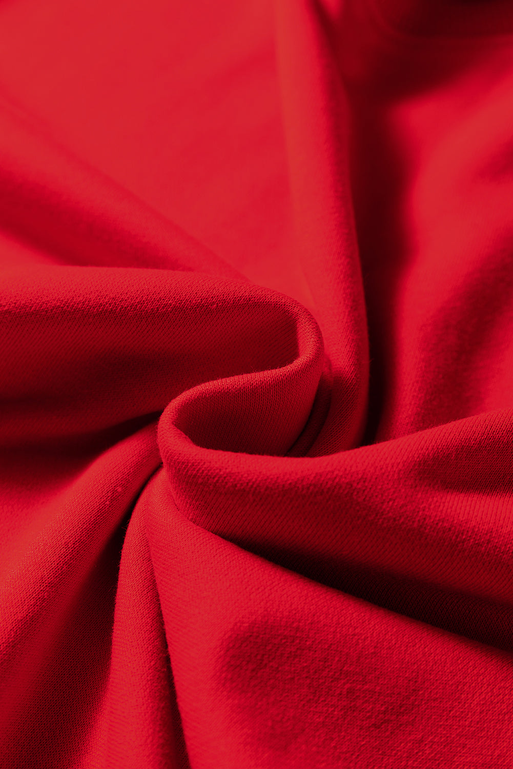 Fiery Red Striped Sleeve Sweatshirt Mini Dress – Casual Loose Fit with Pockets