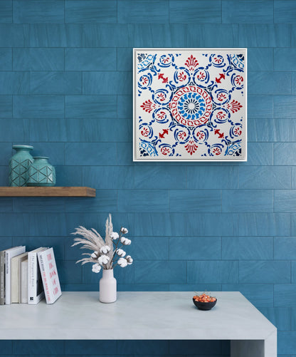 Moroccan Bloom – 12" x 12" Mixed Media on Canvas