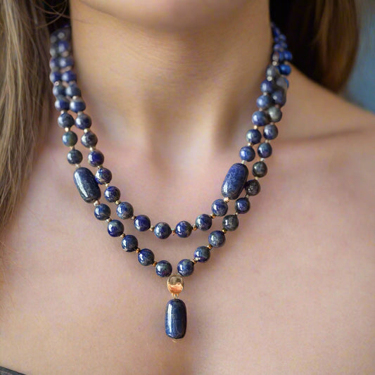 TURKISH DESIGN LAPIS LAZULI NECKLACE - HANDCRAFTED - JAG Universal Collection 