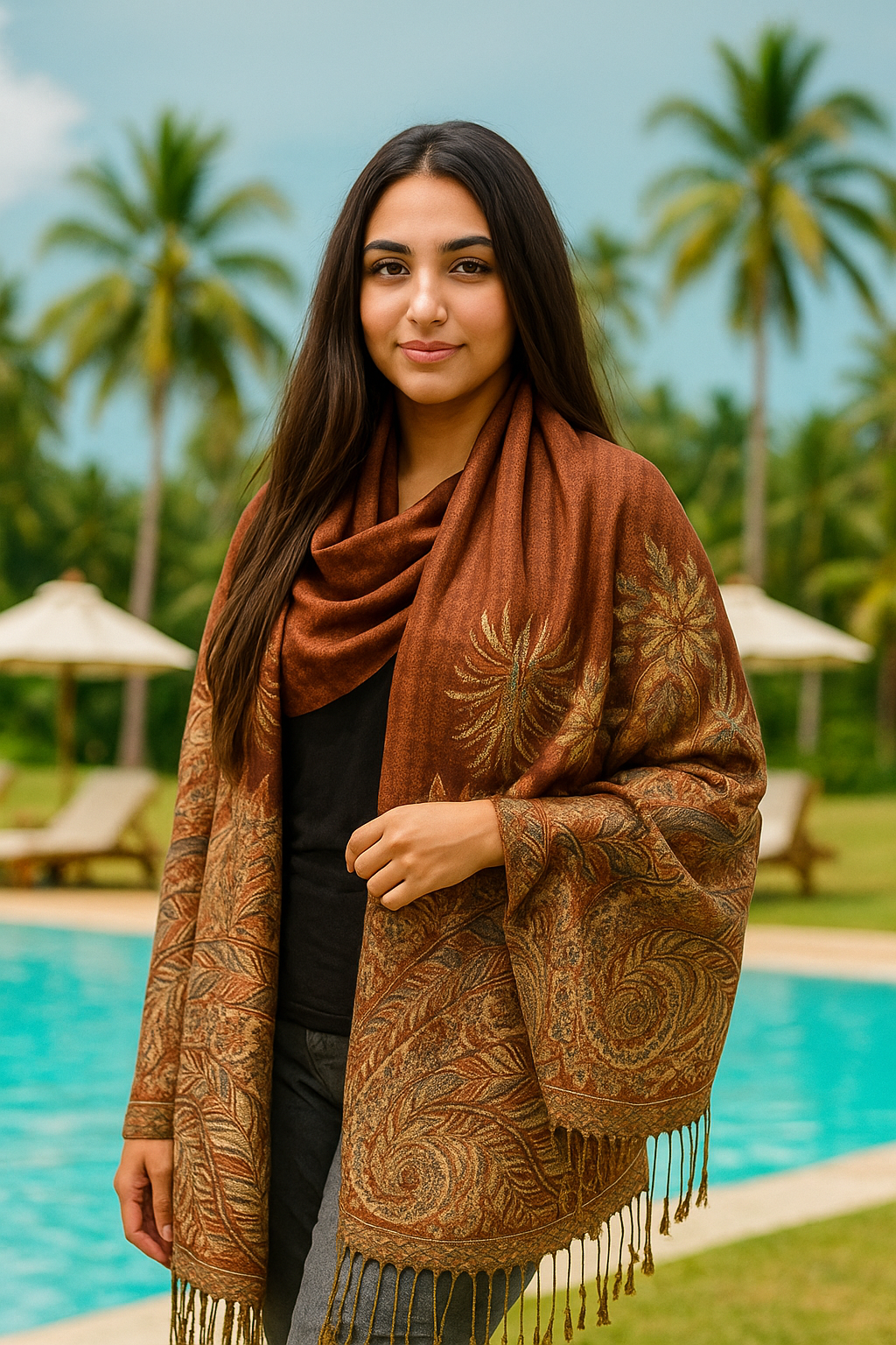 PAISLEY PRINT, ORIENTAL DESIGNS PASHMINA SCARVES/ SHAWLS - JAG Universal Collection 