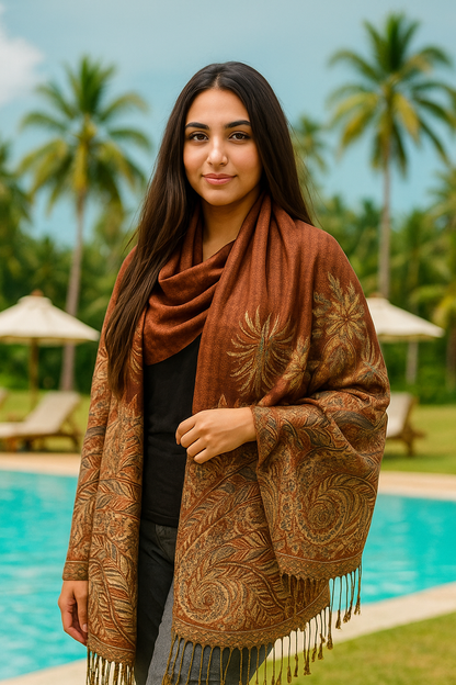 PAISLEY PRINT, ORIENTAL DESIGNS PASHMINA SCARVES/ SHAWLS - JAG Universal Collection 