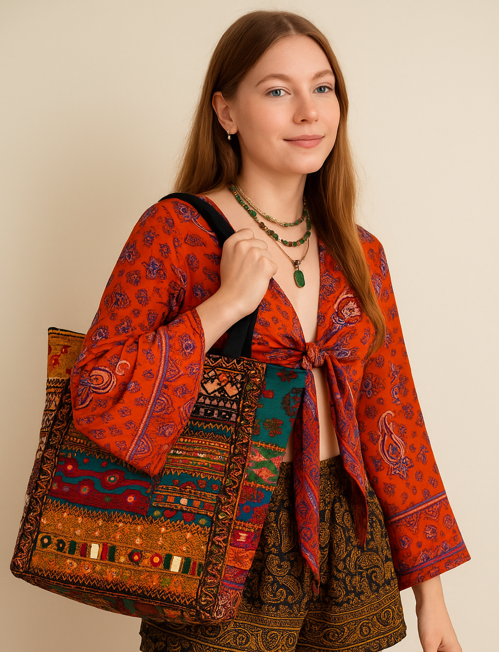 HANDCRAFTED EMBROIDERED LARGE BAGS - JAG Universal Collection 