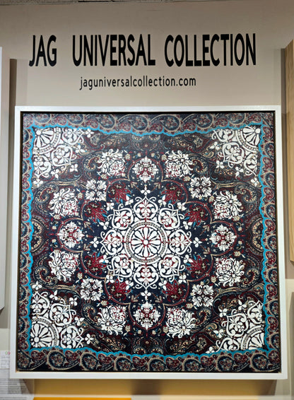 Whispers of the Silk Road – 36" x 36" Mixed Media Painting