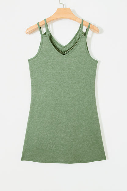 Women's Lace Detail V-Neck Mini Dress