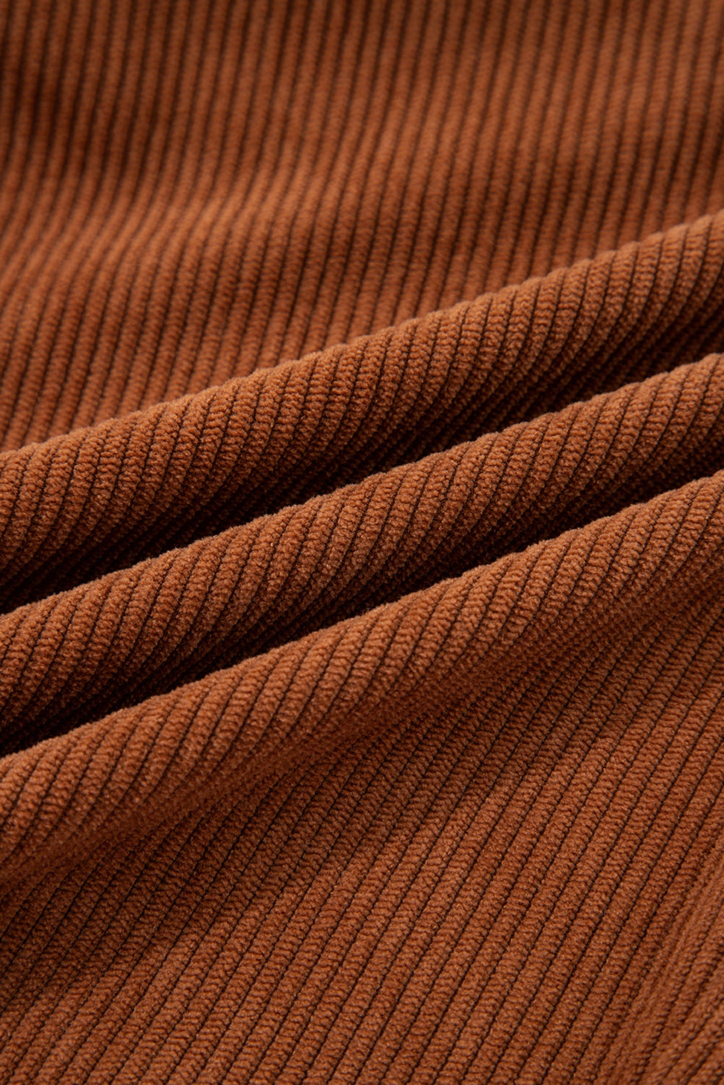 Women’s Corduroy Drawstring Lounge Pants – High-Waisted Soft Casual Trousers Chestnut