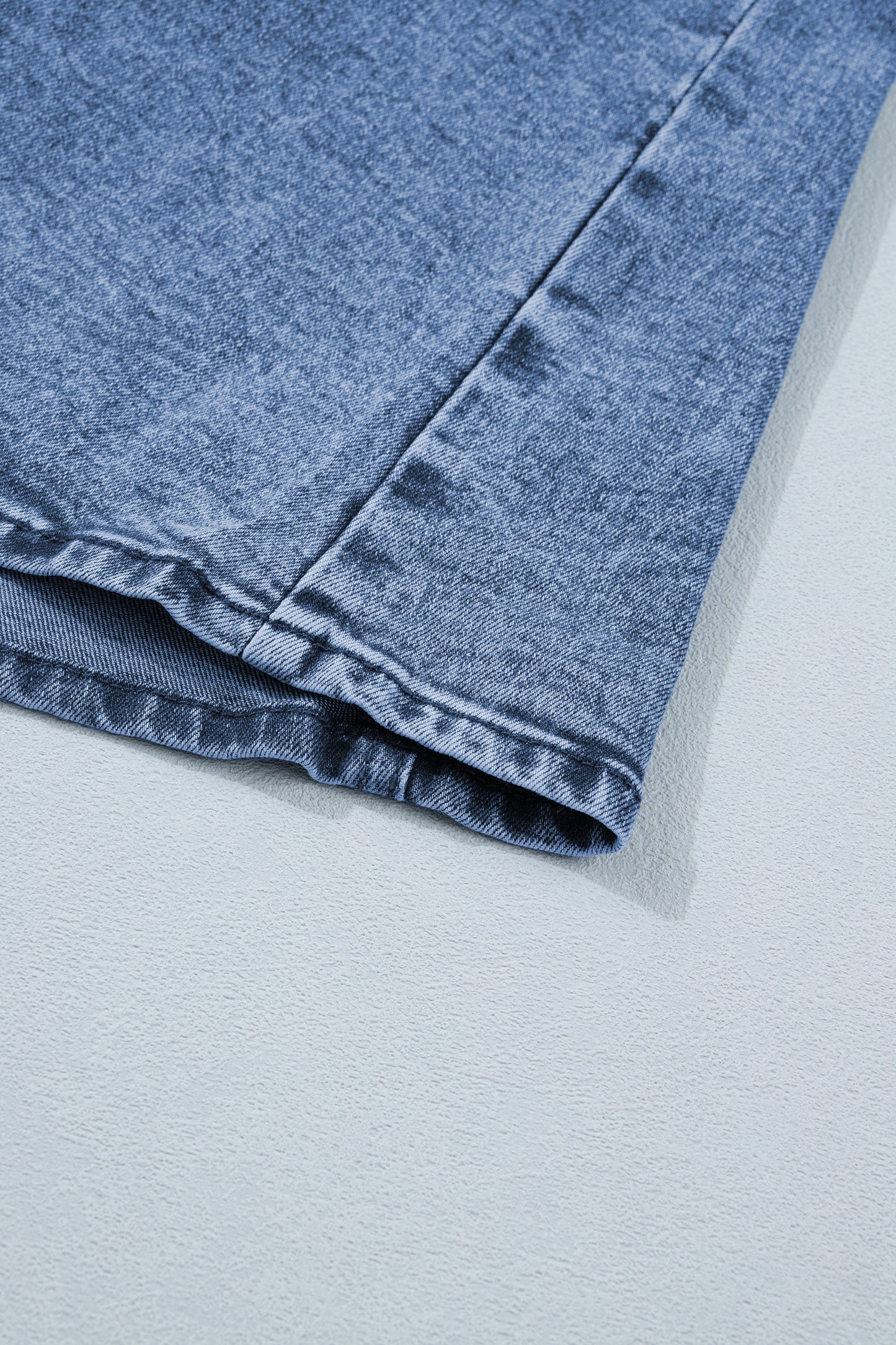 Women’s Blue Denim Vest – Sleeveless Button Down Long Vest with Side Slits for Spring Layering
