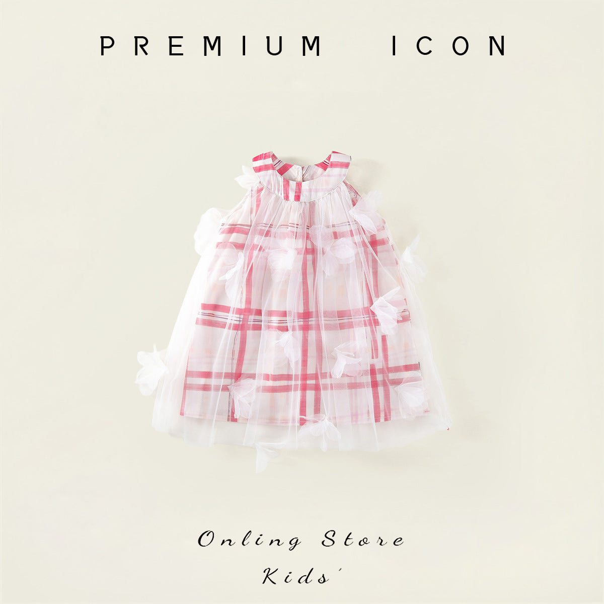 Cute Checkered Dress for Kids