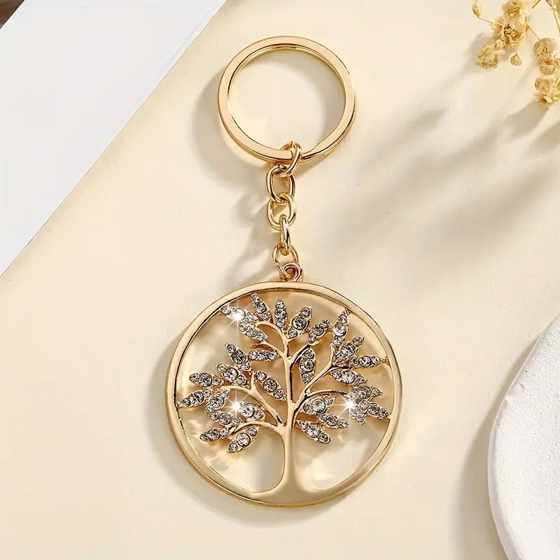 TREE OF LIFE KEYCHAIN - GOLD