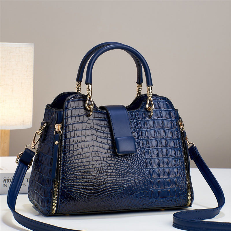 Crossbody Bag for Women with Crocodile Pattern, Large Capacity, Casual Tote Bag, Shoulder Bag for Daily Use