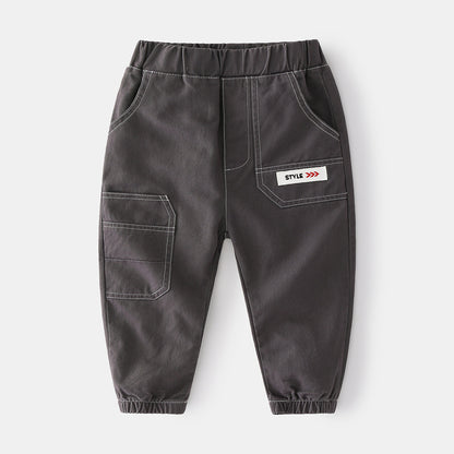 Kids' Mid-rise Spring Casual Cargo Pan