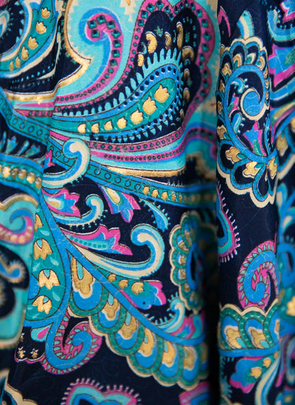 WOMEN'S BELL SLEEVE HAWAIIAN SILK BLOUSE - ONE SIZE - JAG Universal Collection 
