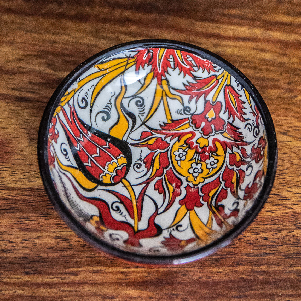 TURKISH DIP/ CHARCUTERIE BOWL - HAND PAINTED POTTERY - JAG Universal Collection 