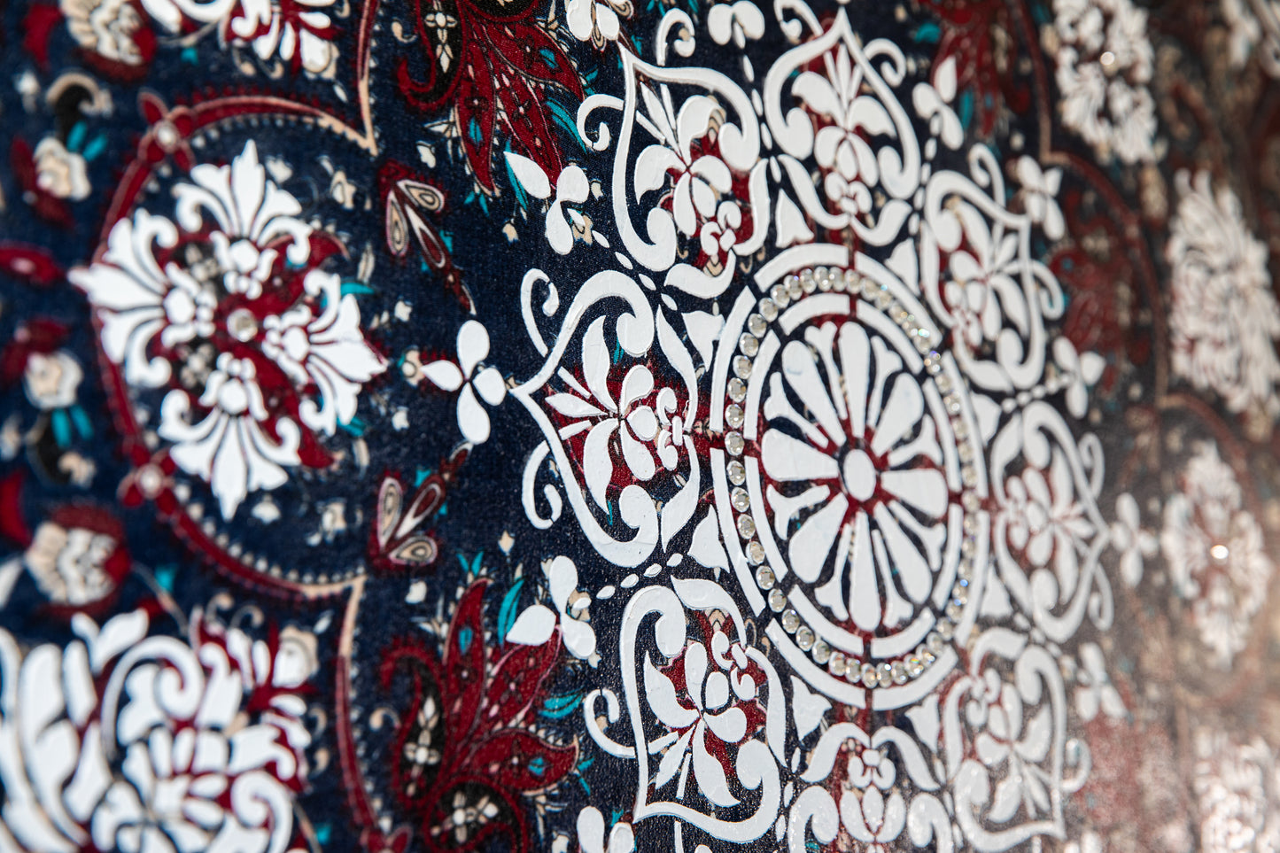 Whispers of the Silk Road – 36" x 36" Mixed Media Painting