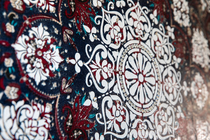 Whispers of the Silk Road – 36" x 36" Mixed Media Painting