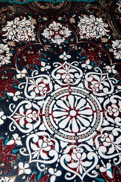 Whispers of the Silk Road – 36" x 36" Mixed Media Painting