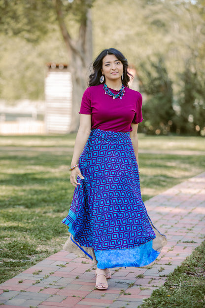 WOMEN'S SILK WRAP INDIAN SARI SKIRTS - JAG Universal Collection 