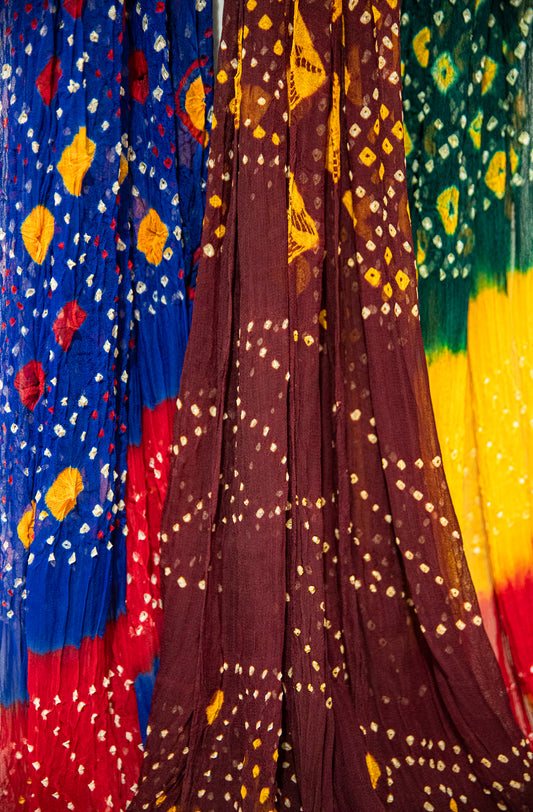 TRADITIONAL CHUNRI PRINT SCARVES/ DRAPES/ TABLE DECOR - JAG Universal Collection 