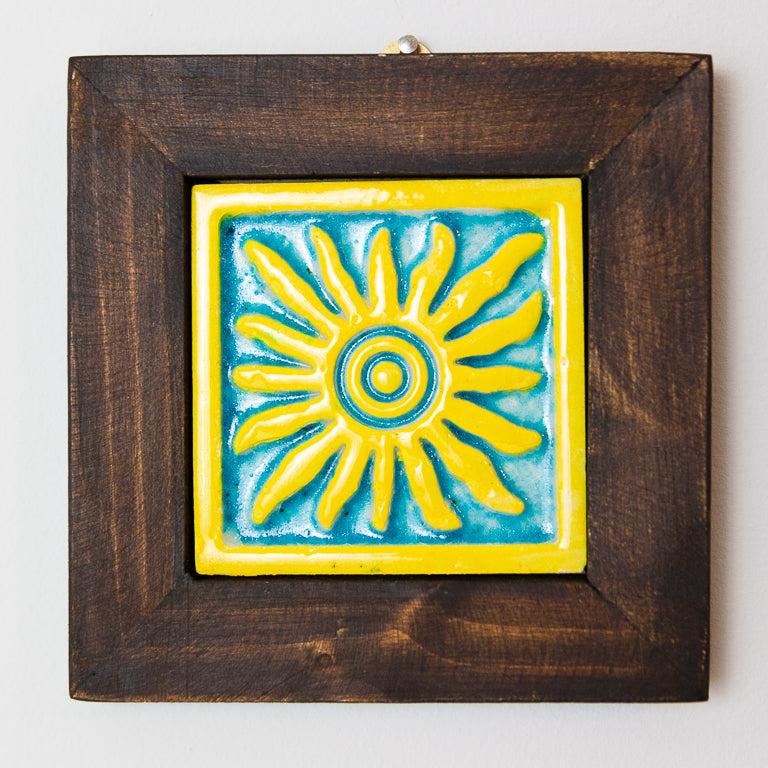 PUNJABI TILE AND WOOD GEOMETRIC WALL ART - HANDCRAFTED - JAG Universal Collection 