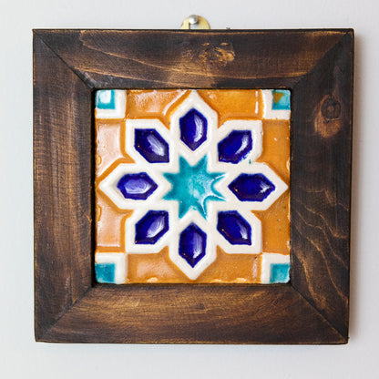 PUNJABI TILE AND WOOD GEOMETRIC WALL ART - HANDCRAFTED - JAG Universal Collection 