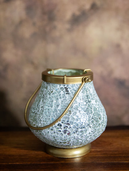 GLASS MOSAIC HAND CRAFTED VOTIVE CANDLE HOLDER - JAG Universal Collection 